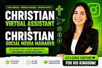 be your christian virtual assistant and christian social media manager