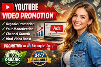 do organic youtube promotion for channel growth, video promotion and marketing