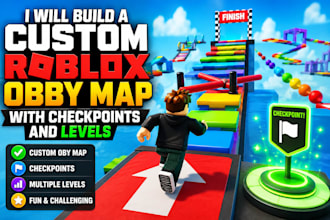 build a custom roblox obby map with checkpoints and levels
