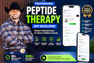 develop peptide therapy telehealth app for medical clinics