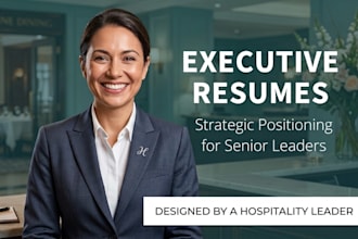 write your executive resume for hospitality management