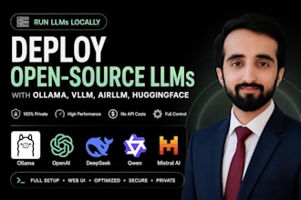 locally setup and deploy opensource llm using ollama vllm airllm huggingface