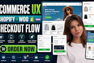 design ecommerce UX UI for your shopify or woocommerce store in figma