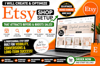 create etsy store setup, etsy shop, etsy seo listing, etsy digital product, etsy