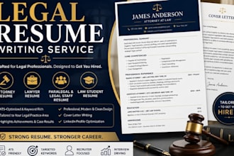 write a legal resume, lawyer resume, attorney resume and cover letter