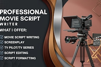 be your scriptwriter screenplay scriptwriting youtube script tv script editing