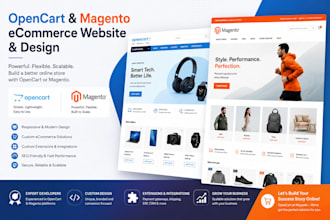 do custom opencart and magento ecommerce website and design