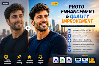 enhance photo quality, remove blur and upscale images