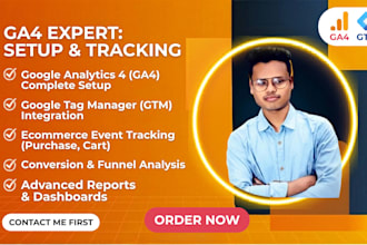 setup google analytics 4 ga4 GTM ecommerce tracking shopify
