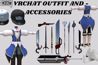 fit, edit, rig or create vrchat outfit, weapon, assets, props and accessories