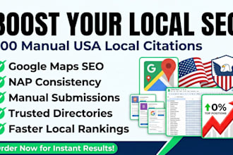 create 300 USA local citations for local SEO ranking