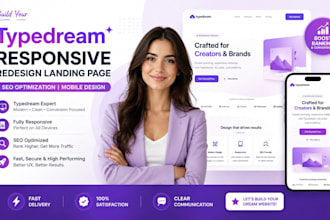 build typedream responsive redesign landing page SEO optimization mobile design