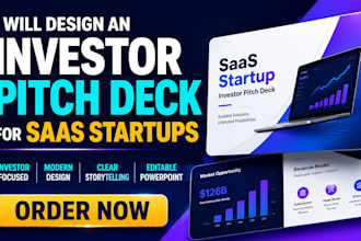 design a saas investor pitch deck for funding