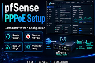set up pppoe internet wan on pfsense for your own router
