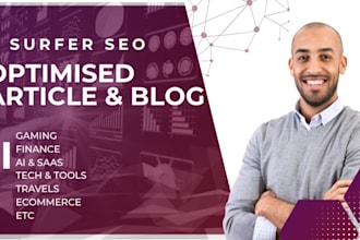 write surfer SEO blog posts and articles for saas, ai and tech startups