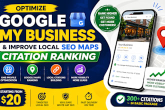 optimize google my business profile and improve local SEO maps citation ranking
