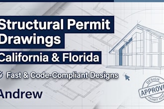 do structural engineer permit drawings for california and florida