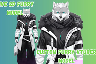 draw and rig your furry live2d vtuber model advanced for streaming