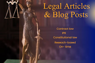 write legal articles and blogs