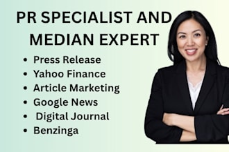 write distribute professional press release to UK and US media outlets