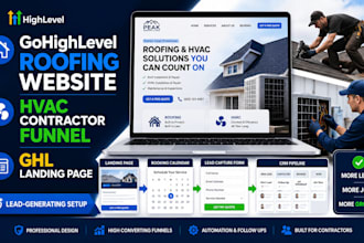build gohighlevel roofing website hvac contractor funnel ghl landing page