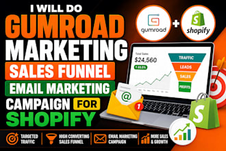 do gumroad marketing sales funnel  email marketing campaign for shopify