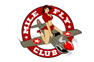 design mascot sexy mile fly club logo