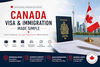 assist with your canada visa, work permit, study permit and PR application