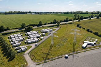 create architectural 3d battery farm and bess facility designs