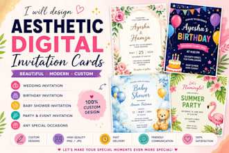 design aesthetic digital invitation cards
