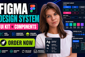 create a figma design system and UI component library for your product