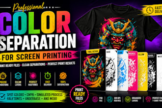 create spot color separation for screen printing and tshirt printing