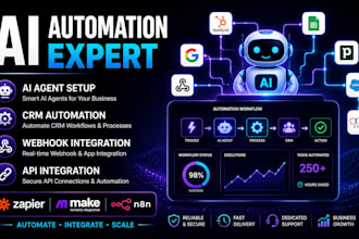 build ai agent, CRM automation and webhook integration