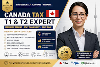 prepare and efile your ontario canada corporation tax t2, personal tax t1
