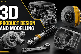 create 3d product design, cad modeling and photorealistic product rendering