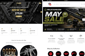professional firearm website, gun store website, tactial gear ecommerce website