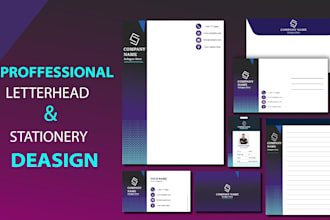 design letterhead or business card and branding stationery