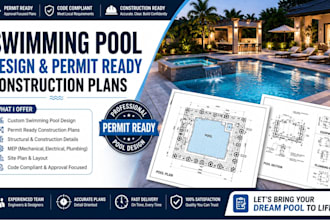 draw pool site plan for pool permit drawings swimming pool mep design