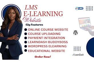 build a wordpress lms elearning website with learndash