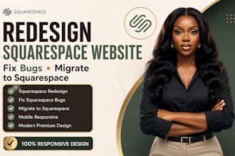 redesign squarespace website fix squarespace bugs migrate to squarespace design