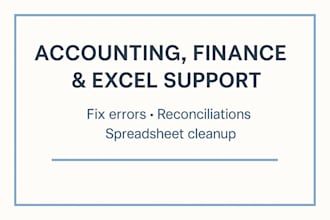 fix accounting finance and excel issues
