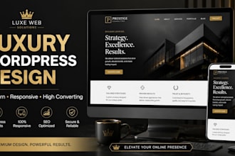 create modern luxury wordpress website design for business