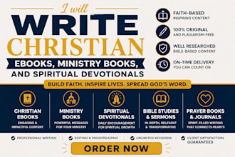 write, format, edit christian ebooks, ministry books, and spiritual devotionals