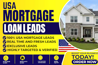 provide 10 USA mortgage loan leads mortgage refinance leads daily for 1 month