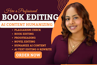 humanize ai content, edit ebooks, rewrite ai generated text, proofread any book