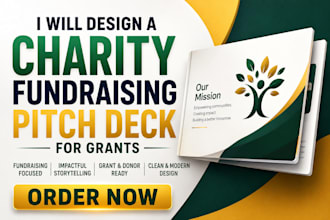 design a charity fundraising pitch deck for grants