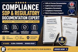 draft compliance sops audit and regulatory documentation