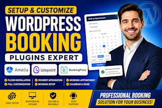 setup amelia booking plugin, latepoint, bookingpress and bookly pro on wordpress