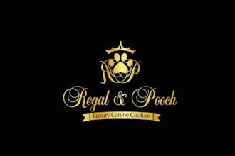 make classic high end logo for luxury dog apparel company