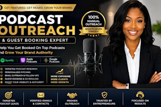 do podcast outreach, guest booking, and targeted podcast pitching for your brand